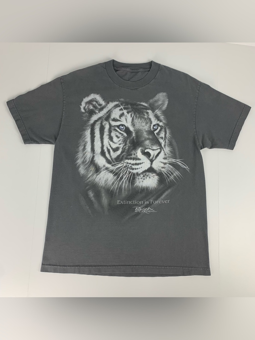 Busch Gardens White Tiger T-Shirt Extinction Is Forever Tee Mens Size Large